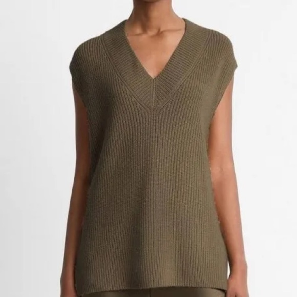 VINCE Wool-Cashmere Sweater Vest